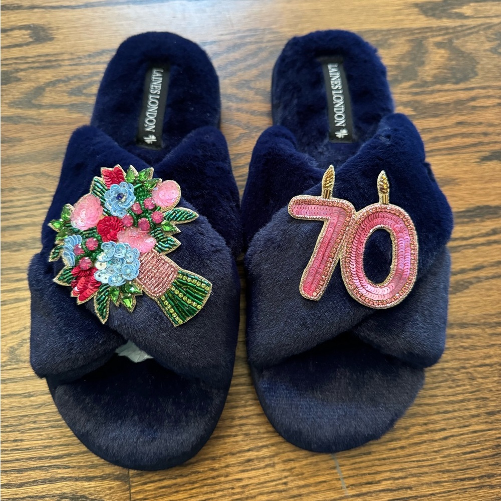 70th Birthday Slippers